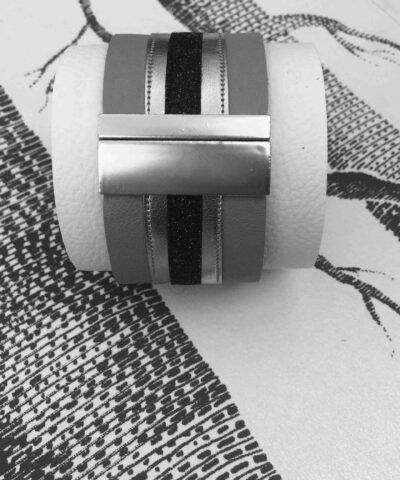 Bracelet cuir manchette 4cm de large , choisissez vos couleurs