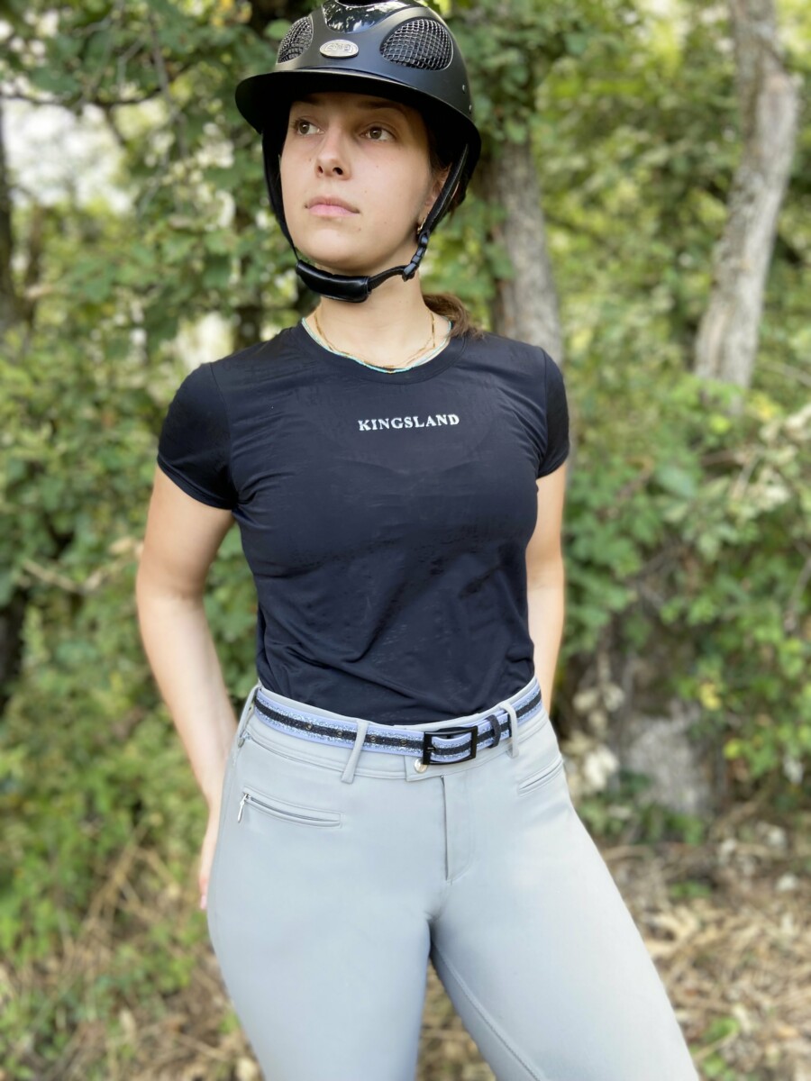 ceinture biothane gris doux a paillettes grises foncées noires modele