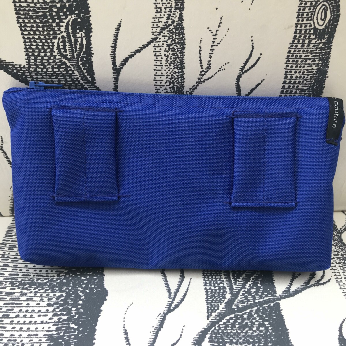 pochette de ceinture pour téléphone équitation bleu vif paillettes bleu givré bleu roi verso