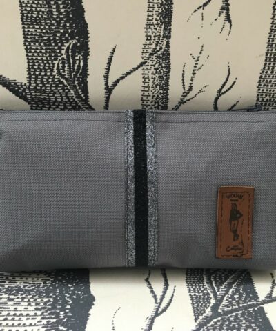 pochette de ceinture pour téléphone équitation grise paillettes grise noire