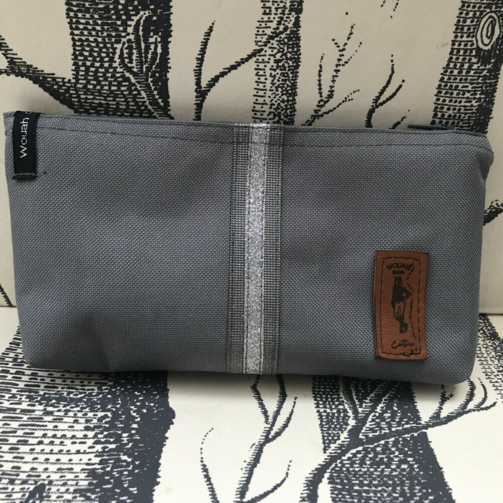 pochette de ceinture pour téléphone équitation grise paillettes swaro gris